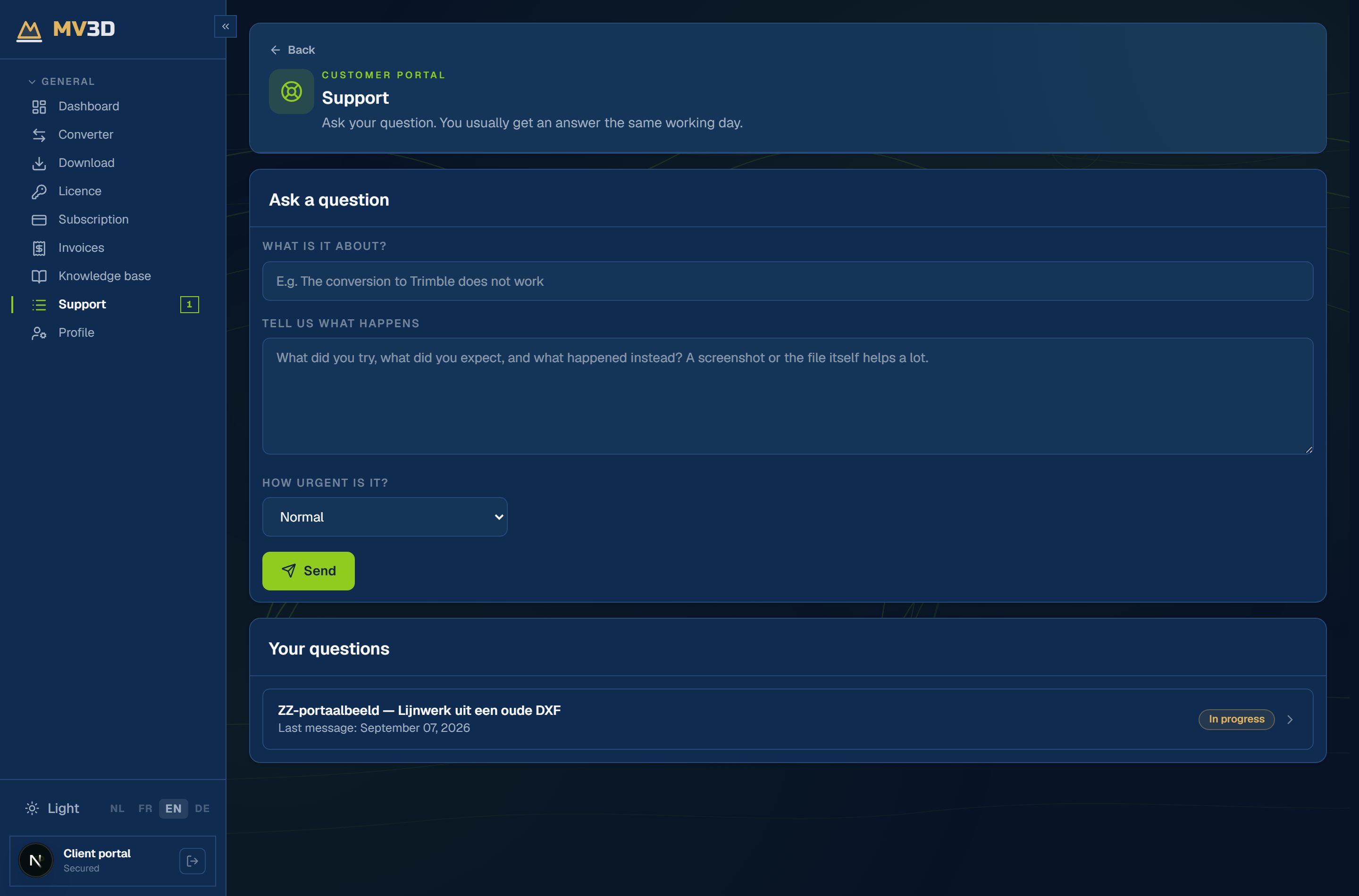 Your questions, with the answer beside them